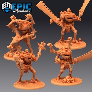 human bone golem set skeleton giant construct undead guard epic-miniatures Store fantasy medieval monster rpg warhammer sla enemy tabletop dungeon dnd pathfinder npc pre-supported supported pre 3d print model - Mito3D