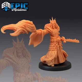ancient lich magic grim reaper life taker graveyard encounter epic-miniatures Store fantasy medieval monster rpg warhammer sla enemy tabletop dungeon dnd pathfinder npc pre-supported supported pre 3d print model - Mito3D