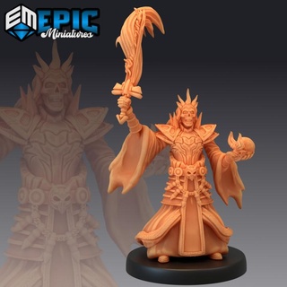 ancient lich sword grim reaper life taker graveyard encounter epic-miniatures Store fantasy medieval monster rpg warhammer sla enemy tabletop dungeon dnd pathfinder npc pre-supported supported pre 3d print model - Mito3D