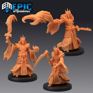 ancient lich set grim reaper life taker graveyard encounter epic-miniatures Store fantasy medieval monster rpg warhammer sla enemy tabletop dungeon dnd pathfinder npc pre-supported supported pre 3d print model - Mito3D