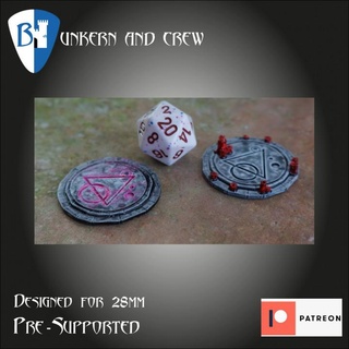 summoning circle kenneth kruse rensen Tabletop 3D Printable Terrain Fantasy fantasy tabletop d&d 28mm dnd pathfinder pre-supported id lion 3d print model - Mito3D