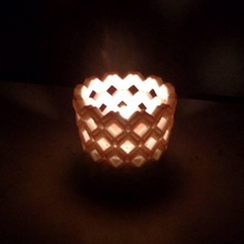 decorative tea light holder & garden bedroom candle cute decoration easy gift girlfriend love stand glow tea-light no-supports partner shadows 3d print model - Mito3D