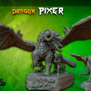 dragon para juegos rol ignacio berbel Garcia table personnages créatures fantaisie univers médiéval troll ogro elfo géant ogroenane 3d print model - Mito3D