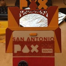 pax south badge holder fan art pennyarcade badgeholder paxsouth 3d print model - Mito3D