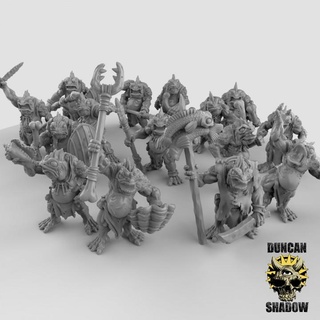 koa toa fish folk bundle pre supported duncan shadow Tabletop Characters & Creatures Fantasy Universe dungeons fantasy dungeonsanddragons dnd kingsofwar presupported koatoa 3d print model - Mito3D