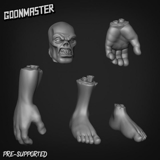 basing bits 62 - body parts goon master Tabletop Characters & Creatures Fantasy Universe feet hand head leg mini models terrain undead wargaming zombie tabletop bases corpse scatter limbs cadavre 3d print model - Mito3D