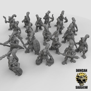 lemur folk bundle pre supported duncan shadow Tabletop Characters & Creatures Fantasy Universe animal dungeons fantasy dungeonsanddragons dnd pathfinder anthropomorphic ttrpg presupported 3d print model - Mito3D