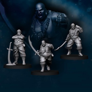 3x merchant guard - new poses davale games Tabletop Characters & Creatures Fantasy Universe fantasy wargames miniature 3dprinting patreon 28mm dnd frostgrave tabletopgames humans davalegames snakearmy merchantguard 3d print model - Mito3D