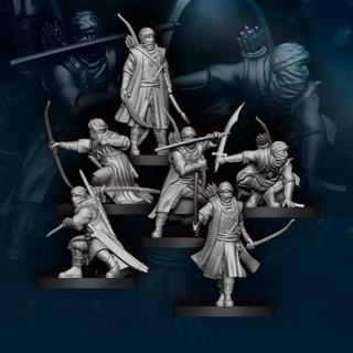 6x snake ninja davale games Tabletop Characters & Creatures Fantasy Universe fantasy wargames miniature 3dprinting patreon 28mm dnd frostgrave tabletopgames ninjas humans davalegames snakearmy 3d print model - Mito3D