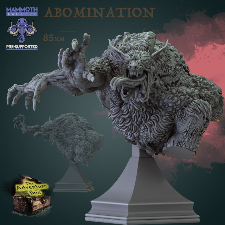 abominación kosulut busto mamut fábrica mesa caracteres criaturas fantasía universo ventilador Arte bustos horror monstruo hombre lobo 3D print model - Mito3D