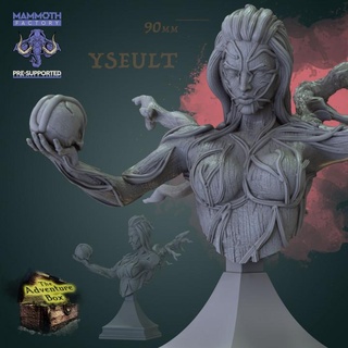 yseult maiden grove - bust mammoth factory Tabletop Characters & Creatures Fantasy Universe Fan Art Busts forest nature wood nymph fey dryad 3d print model - Mito3D