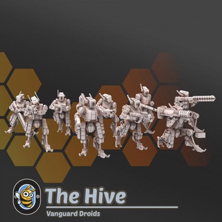 garde droïdes présupporté v1 esprit ruche minis table personnages créatures Sci univers robot wargaming scifi jeu guerre chercheur impulsion grand chemin scouts 3d print model - Mito3D