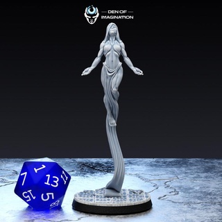 sorceress den imagination Tabletop Characters & Creatures Fantasy Universe rpg tabletop diorama 3d print model - Mito3D