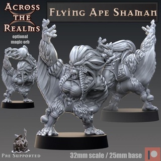 flying ape shaman across realms Tabletop Characters & Creatures Fantasy Universe Store gaming miniatures rpg tabletop dnd pathfinder spelljammer 5e hadozee ga 3d print model - Mito3D