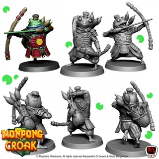 asian frog archers pre-supported mojibake collectibles Tabletop Characters & Creatures Fantasy Universe Store archer 3d print model - Mito3D
