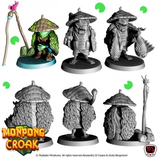 asian frog fisherman pre-supported mojibake collectibles Tabletop Characters & Creatures Fantasy Universe Store chinese fish japan presupported 3d print model - Mito3D