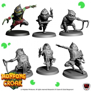asian frog ninja pre-supported mojibake collectibles Tabletop Characters & Creatures Fantasy Universe Store presupported 3d print model - Mito3D