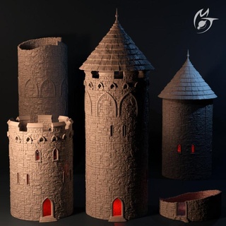 wyrthstolt tower - gothic modular openlock terrain making tlon Tabletop 3D Printable Terrain Fantasy castle dungeonsanddragons dungeon scenery ruin 3d print model - Mito3D