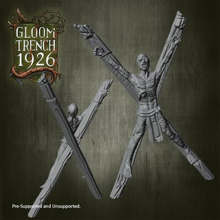 28mm torture victim crucified man - gloom trench 1926 fickle dice games Tabletop Characters & Creatures Fantasy Universe 40k horror warhammer40k warhammer40000 grimdark gt1926 gloomtrench1926 3d print model - Mito3D