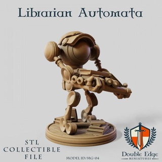 librarian automata double edge miniatures Tabletop Characters & Creatures Sci-Fi Universe collection fantasy robot rpg school warhammer magic books lotr dungeon library dnd scrolls sorcerer wizzard 3d print model - Mito3D