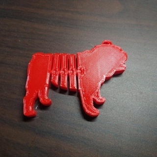 llavero bulldog articulado tomas pennese Home & Garden Homeware Ornaments flex flexible flexy 3d print model - Mito3D