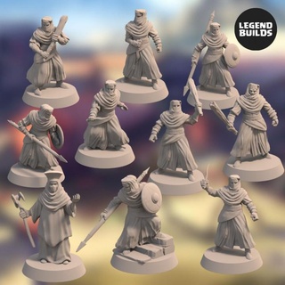 night's cult army bundle 10 miniatures - part 2 miniature stl file legendbuilds Tabletop Characters & Creatures Fantasy Universe dragons dungeons fantasy rpg wargaming tabletop ttrpg 3d print model - Mito3D