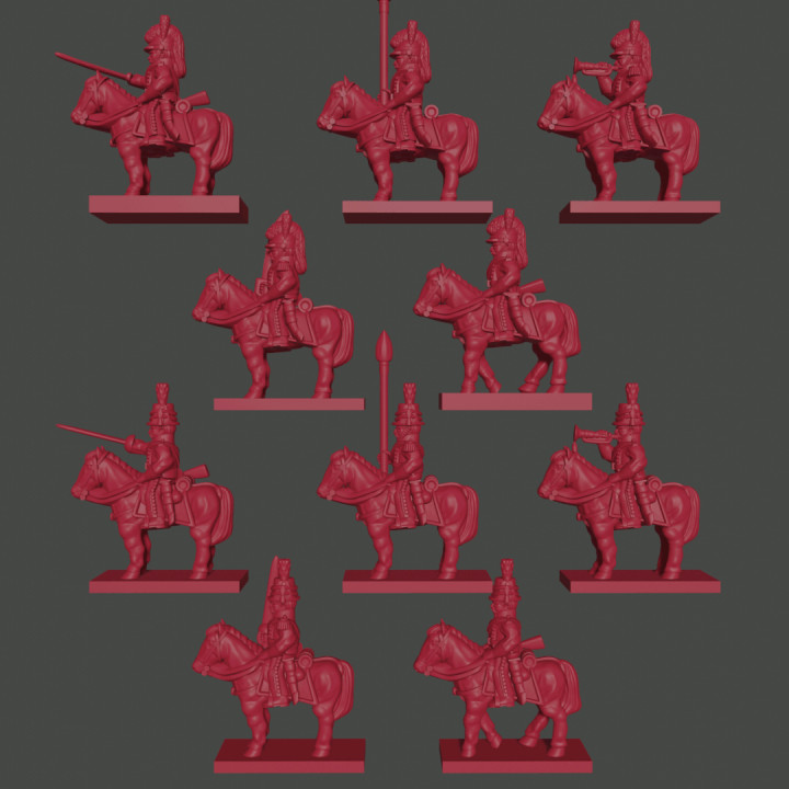 6 15mm danese cavalleria cavalieri luce dragoni nap 7 Henry Turner nero epico supporto Europa Napoleone Danimarca 6mm 10mm polvere napoleonico pezzi 3D print model - Mito3D