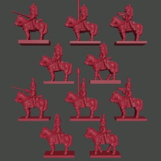 6 15mm danese cavalleria cavalieri luce dragoni nap 7 Henry Turner nero epico supporto Europa Napoleone Danimarca 6mm 10mm polvere napoleonico pezzi 3d print model - Mito3D