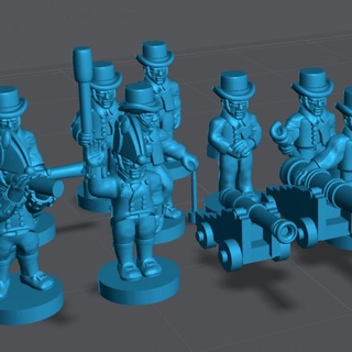 6-15mm royal navy gun crew nap-gb-12 henry turner black epic great party cannon supportless napoleon landing 6mm 10mm 15mm powder britain napoleonic sailors 3d print model - Mito3D