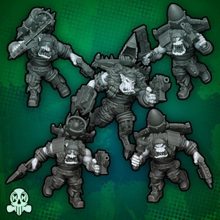 ork jetpack delikanlı modüler takım kötü niyetli mini hızlı canavar sci fi savaş oyunları Topuz mutant erkekler 28mm çapulcu birlik Boyz hurdalık opr uzay topu 3d print model - Mito3D