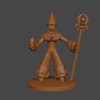 final fantasy tactics inspired male time mage tabletop dnd miniature yerman munoz Fan Art Tabletop Characters & Creatures Fantasy Universe wizard sorcerer 3d print model - Mito3D