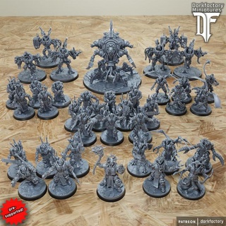 dread army start printing corrupted void commandos dorkfactory miniatures Tabletop Characters & Creatures Sci-Fi Universe Vehicles Machines starter chaos heretic started getting 3d print model - Mito3D