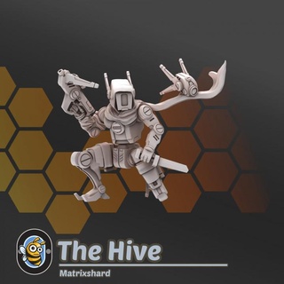 éclat matrice présupporté esprit ruche minis table personnages créatures Sci univers 40k droïde chef robot wargaming marteau guerre drone tau grand hq arpenteur sombre 3d print model - Mito3D