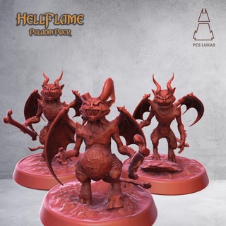 imp band pes lukas Tabletop Characters & Creatures Fantasy Universe demon battle beast creature devil fantasy hell hero monster warrior evil dungeon hellflame 3d print model - Mito3D
