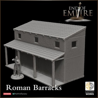 roman barracks building - end empire gadgetworks Tabletop Characters & Creatures Historical Universe 3D Printable Terrain terrain wargaming wall fort legion tiles scenery hadrian tabletop&gt 3dprintableterrain&gt fantasyterrain baracks 3d print model - Mito3D