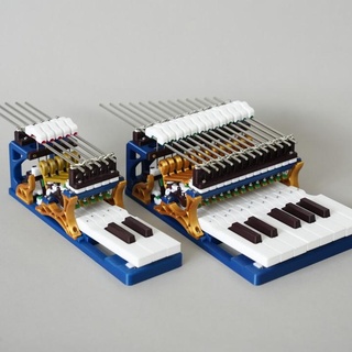 piano açao modelo 13 chaves dan mecânico mecanismo 3d print model - Mito3D