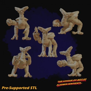 vincondi trooper pack 2 blasted samophlange Tabletop Characters & Creatures Sci-Fi Universe alien rpg sci-fi space 28mm 32mm skirmish non-humanoid 3d print model - Mito3D