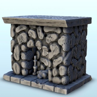 calcul cheminée 3 Hobbit médiéval paysage terrain jeu guerre hartolie miniatures table 3D imprimable fantaisie 3d impression accessoires architecture bâtiment Jeu Jeux maison jouer marteau figures rôle donjon 3d print model - Mito3D