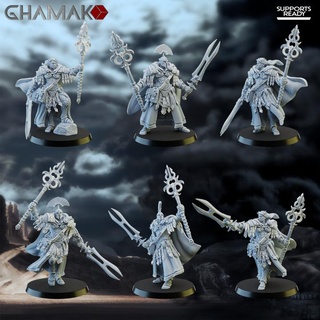 spartancast invoker squad ghamak Tabletop Characters & Creatures Fantasy Universe Store fantasy unit warhammer storm age cast pathfinder wh aos mages stormcast magicians whf 3d print model - Mito3D