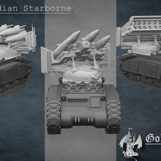 m105 mlrs upgrade kit golden dragon games Tabletop Characters & Creatures Sci-Fi Universe Vehicles Machines 40k guard tank wargaming warhammer imperial launcher artillery missile astra militarum manticore konflikt47 3d print model - Mito3D