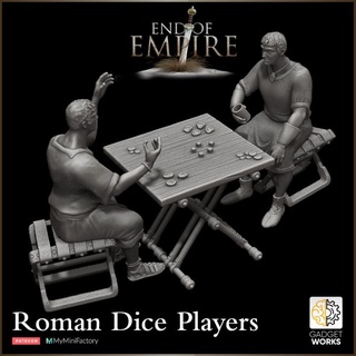 roman dice game - end empire gadgetworks Tabletop Characters & Creatures Historical Universe ancient funny play stool table soldiers legion gambling legionary tabletopcharacters&creatures&gt fantasyuniverse 3d print model - Mito3D