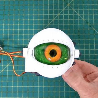 51mm 3d impresso animatronic olho mecanismo flavio Hendrikx Educação universidade Engenharia Ciência mecânico arduino robô fantoches fantoche animatroniceye 3d print model - Mito3D