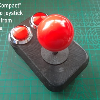 compact retro joystick made arcade parts adam freeman Gadgets & Electronics Video Games VR Accessories Accessibility Specialized Technical Aid Computers 3d print model - Mito3D
