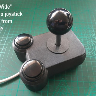 wide retro joystick made arcade parts adam freeman Gadgets & Electronics Video Games VR Accessories Accessibility Specialized Technical Aid Computers 3d print model - Mito3D