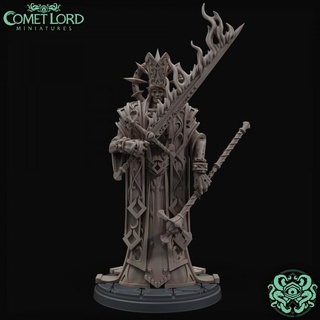 saint maximilliano divine lich comet lord miniatures Tabletop Characters & Creatures Fantasy Universe Store bishop dragons dungeons monster undead zombie pope priest death evil dnd ghoul cleric undeath pontiff 3d print model - Mito3D