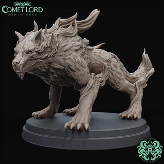 fenris cinderwolf comet lord miniatures Tabletop Characters & Creatures Fantasy Universe Store beast creature dragons dungeons monster wolf elemental dire direwolf dnd pathfinder dnd5e cinder 3d print model - Mito3D