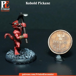 kobold pickaxe printed encounter Tabletop Characters & Creatures Fantasy Universe mini miniature tabletop dnd ttrpg kobolds 3d print model - Mito3D