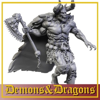demon lord albinoraven miniatures  Tabletop Tabletop Characters & Creatures Fantasy Universe Tabletop Tabletop Characters & Creatures demon axe beast boss devil diablo skull warhammer angry elite archaon  3d print model - Mito3D
