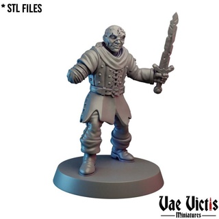 cultist 08 pre-supported vae victis miniatures Tabletop Characters & Creatures Fantasy Universe Store dark fantasy rpg tabletop dnd thief brigand supported 3d print model - Mito3D