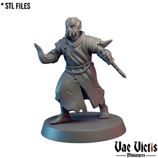 cultist 11 pre-supported vae victis miniatures Tabletop Characters & Creatures Fantasy Universe Store dark fantasy rpg unit tabletop dnd thief brigand supported 3d print model - Mito3D